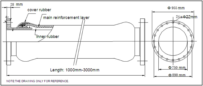 Drawing for DN750 Dredging Discharge Rubber Hose.jpg